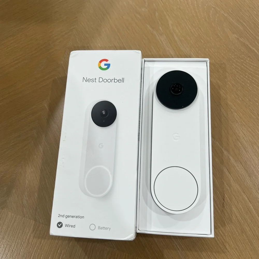 NEW Google Nest Doorbell - (Wired, 2nd Gen) - Wired Video Doorbell Camera Snow